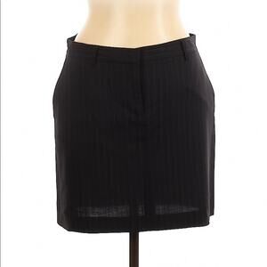 Theory wool striped skirt black size 10